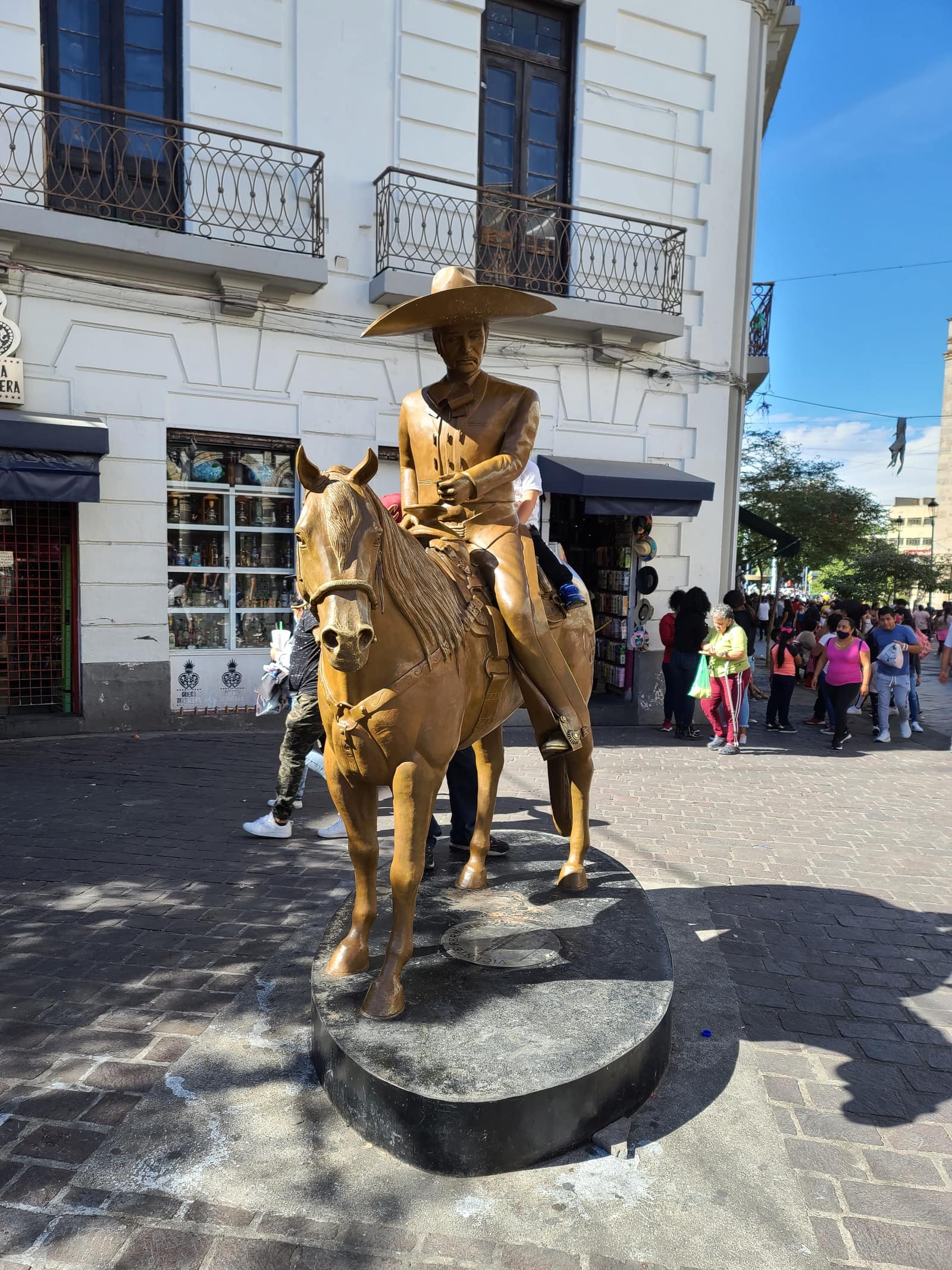 Mariachi band performing at Plaza de los Mariachis